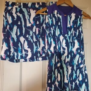 Slazenger Blue and White Golf Apparel